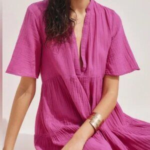 NWT Anthropologie The Kallie Flowy Mini Tunic Dress